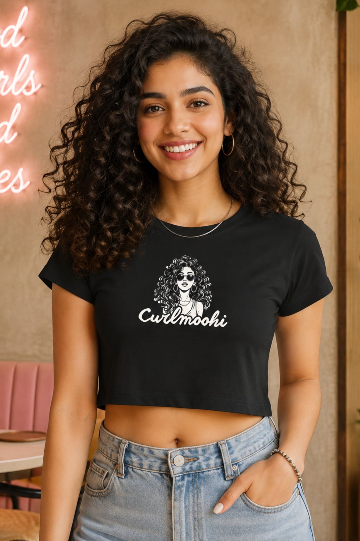 Curlmoohi Curly Girl Crop Top
