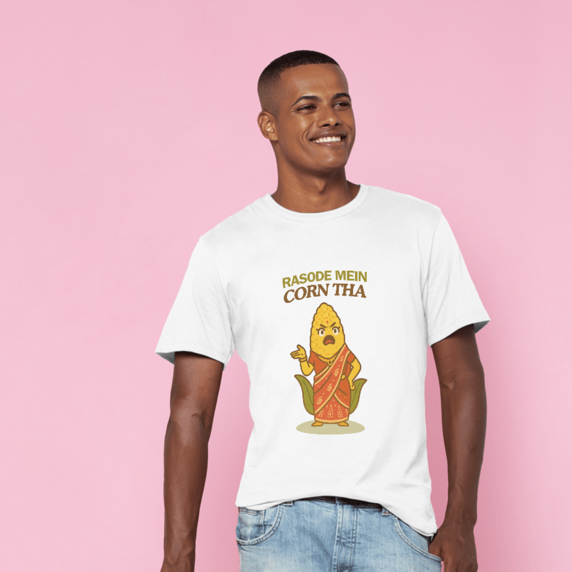 Rasode Mein Corn Tha T-Shirt