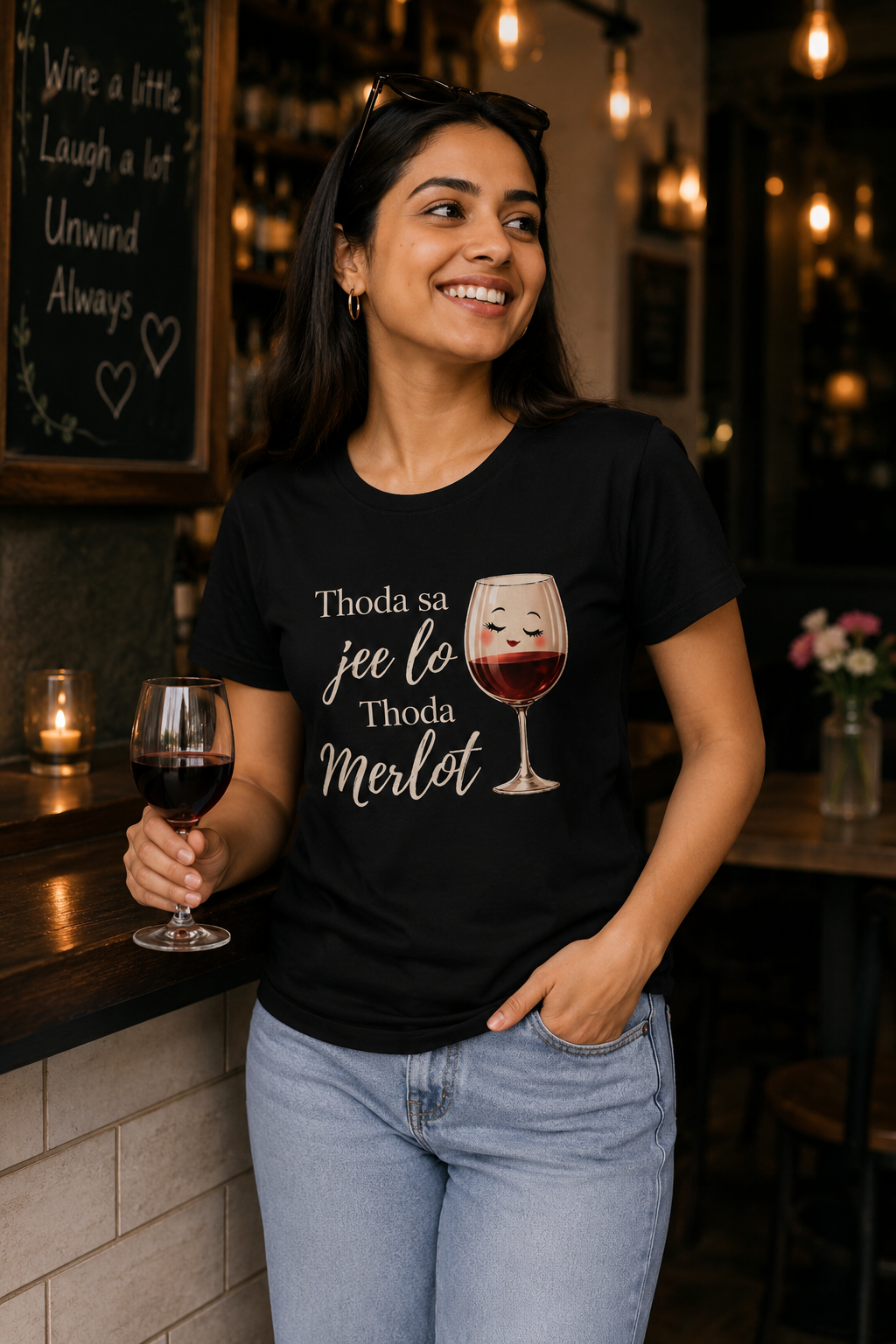 Thoda Sa Jee Lo, Thoda Merlot T-Shirt Women