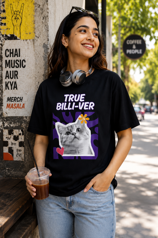 Cat Lover 'True Billi-ver' Tee Unisex